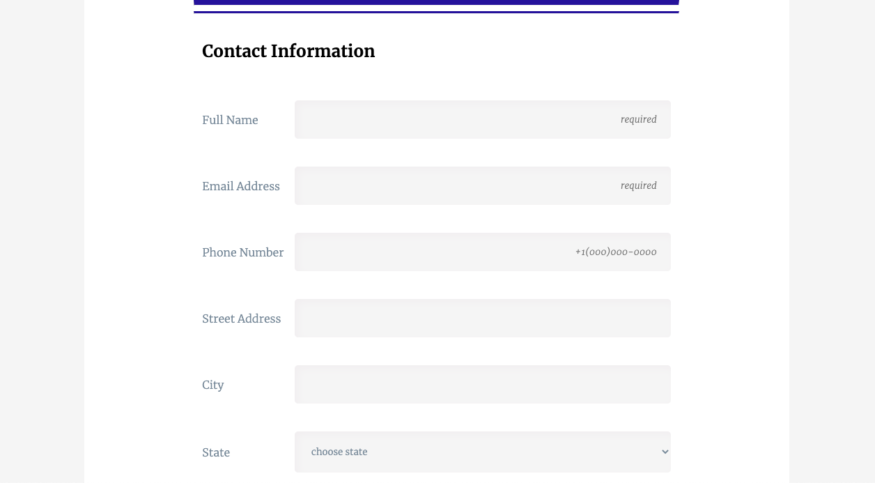 A web interface with form fields.